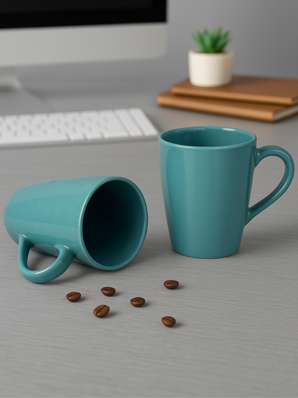 Midnight Blue Ceramic Coffee Mug – 350ML Set Of 2