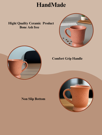 Terracotta Ceramic Coffee Mug – 350ML