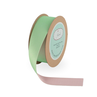 Mint Green & Lt.Pink - Reversible Ribbon