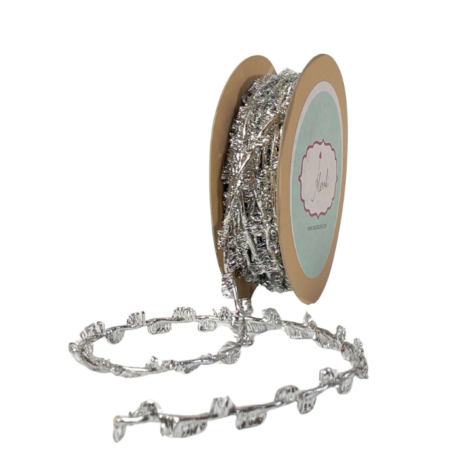 Metallic Silver Twine Ribbon