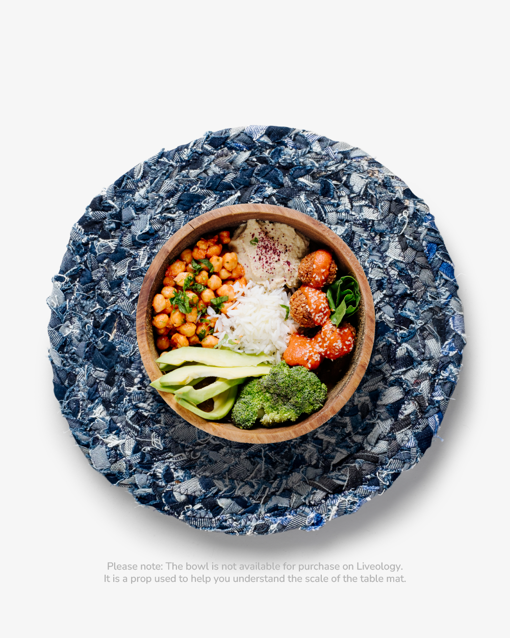 Indy Denim round placemats  Pack of 4