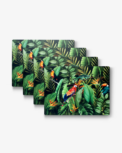 Birds of paradise Hardwood Placemats Pack of 4