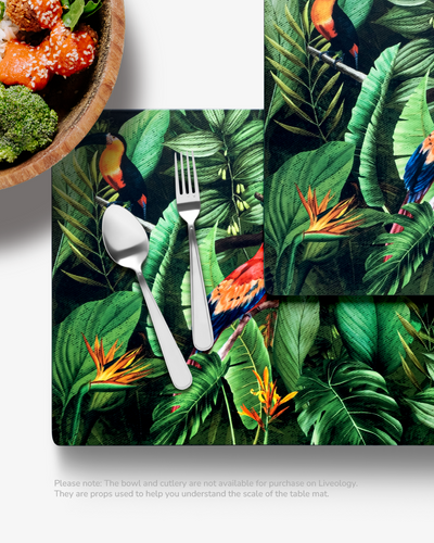 Birds of paradise Hardwood Placemats Pack of 4