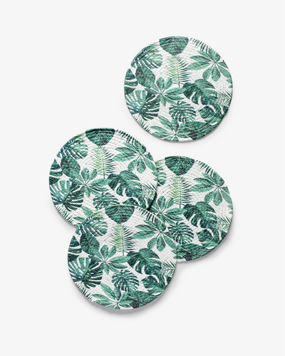 Monstrera Printed round placemats  Pack of 4