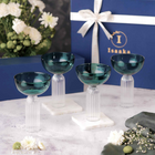 Teal DD Bowl Glass Gift Box (s4)