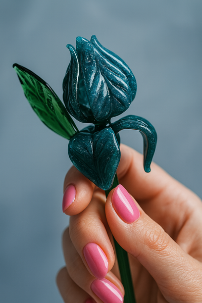Venetian Rose Glass Flower