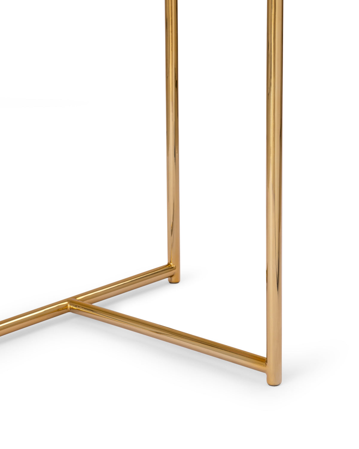 Tri Metal Accent Table â€” Rose Gold & Pink Marble | Handcrafted Side Table