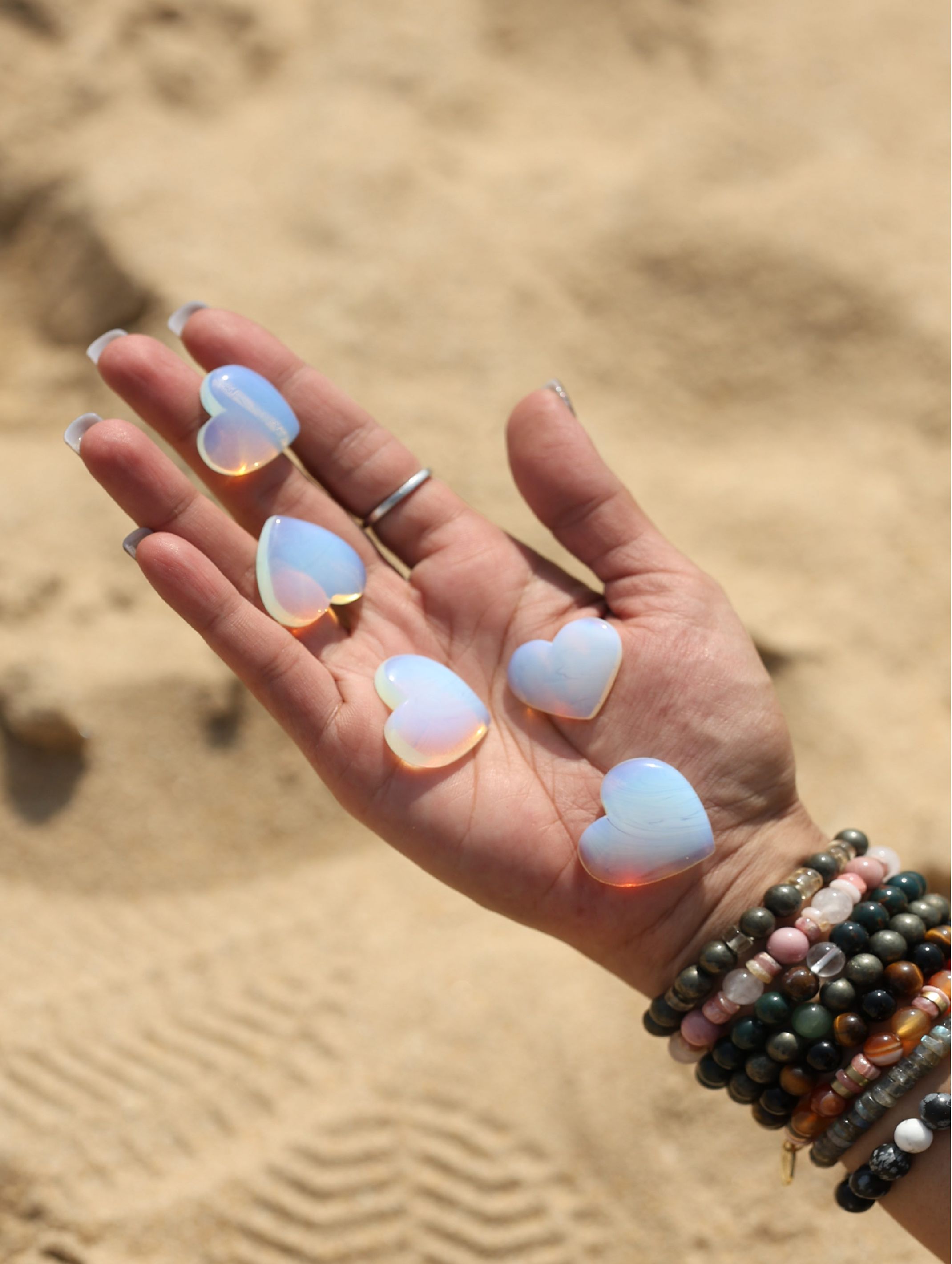 Semi-precious Gemstone Hearts