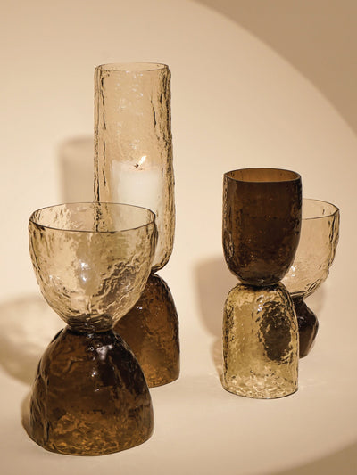 Textured Glass Decorative Object - Ezra