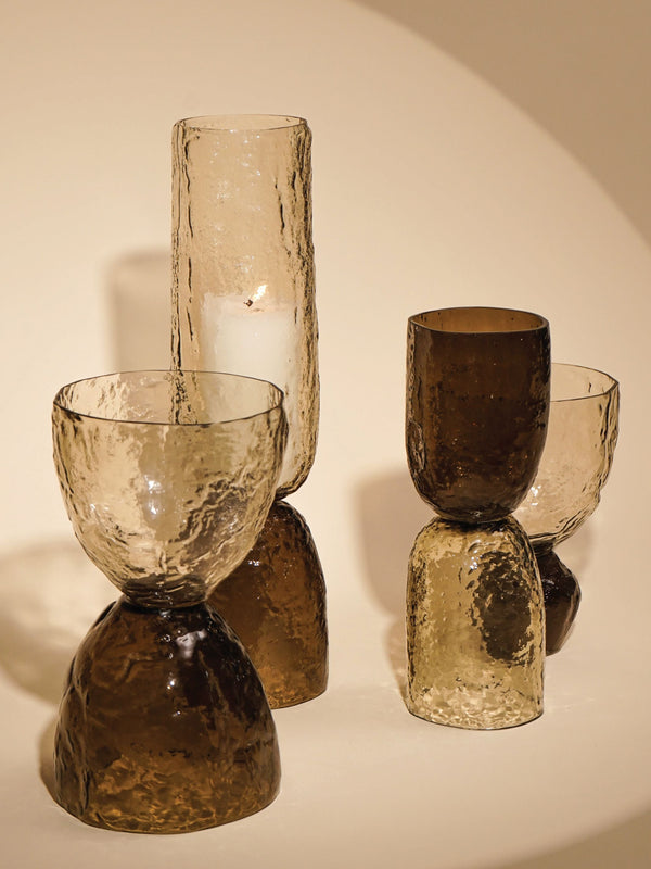 Textured Glass Decorative Object - Ezra