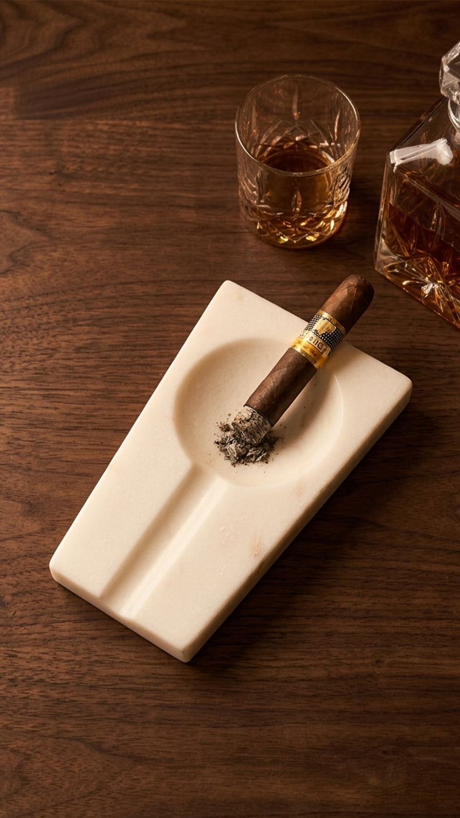 Monolith - Marble Cigar Rest Ashtray