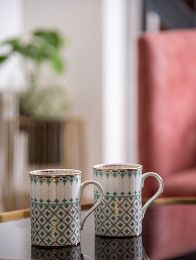 Zaina Mug (Green) - Set of 2