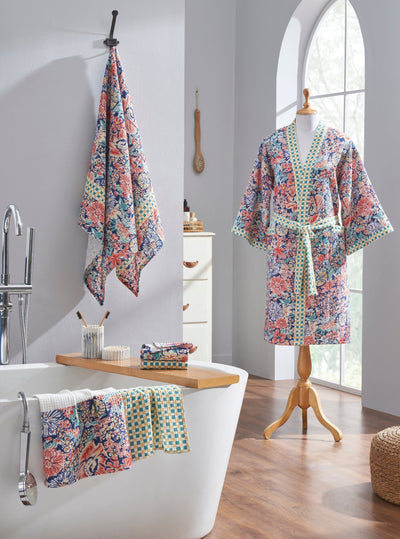 Nature Nectar Blue Face Towel | Set Of 2