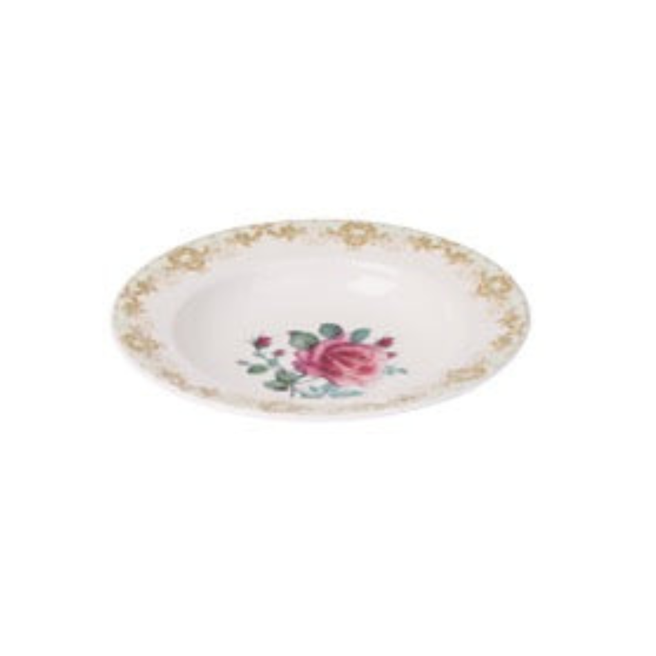 Vintage Rose Fluted Soup Plate (Set of 6)