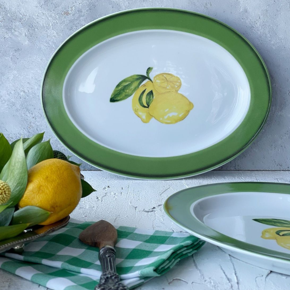 Citrus Porcelain Oval Serving Plate