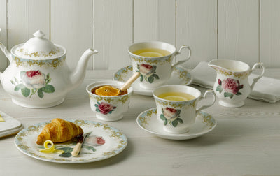 Vintage Rose Cake Plate