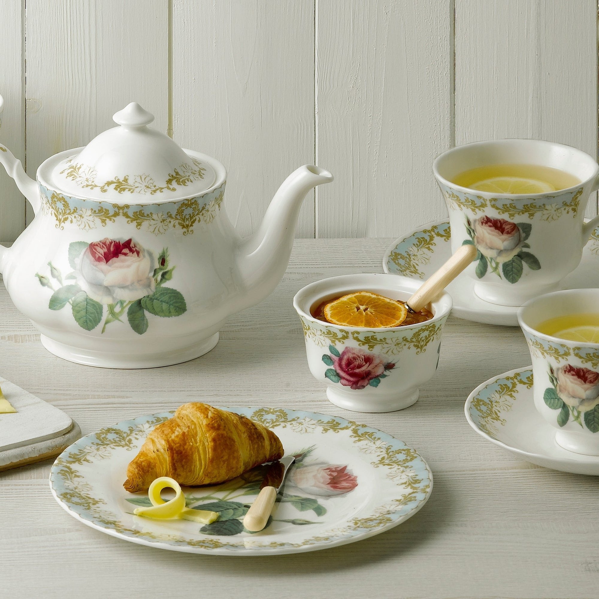 Vintage Rose Cake Plate