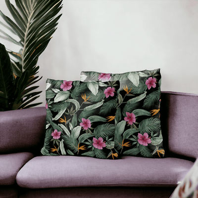 Velvet Tropicana Cushion Cover