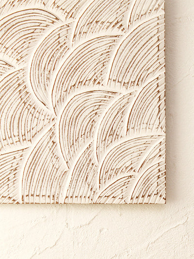 Pravah Wall Art (White & Natural)