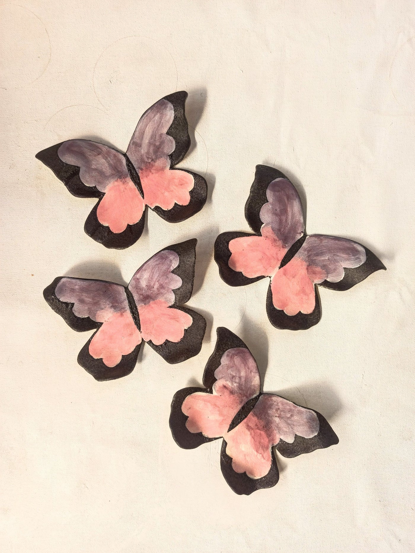 Black & Pink Wall Butterflies