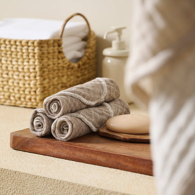 Walnut | Cotton | Gauze | Face Towel