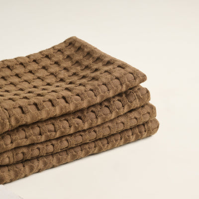 Walnut | Cotton Bamboo | Waffle | Face Towel
