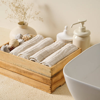 Warm Khaki | Cotton | Gauze | Face Towel