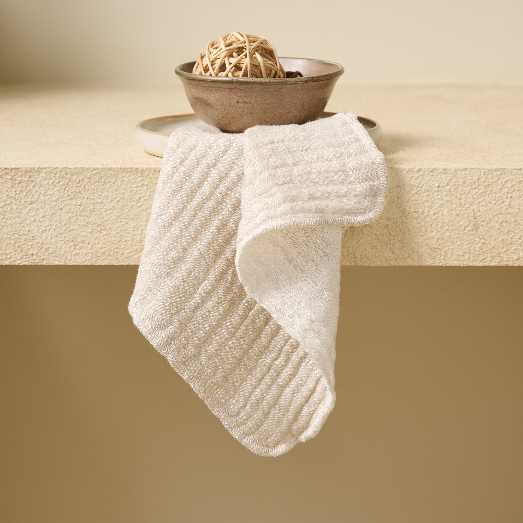 Warm Khaki | Cotton | Gauze | Face Towel