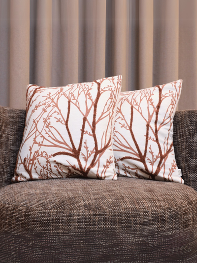 Woodland Branches Tufted Cushion Cover