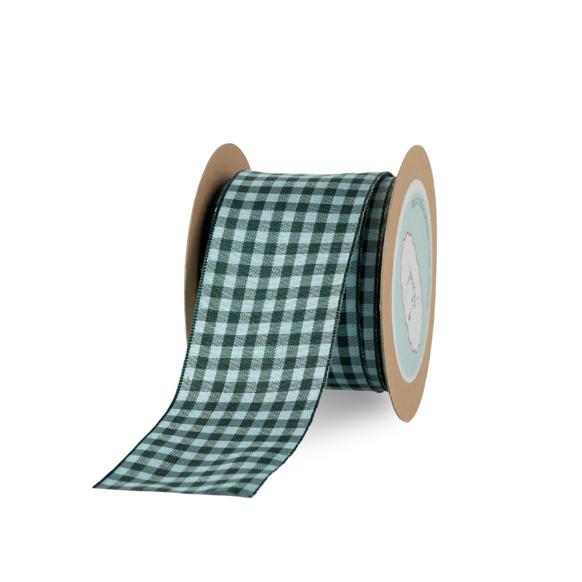 Black And Light Blue Checks Ribbon