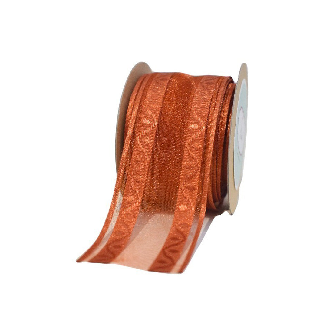 Copper Sheer With Satin Edges Ribbon