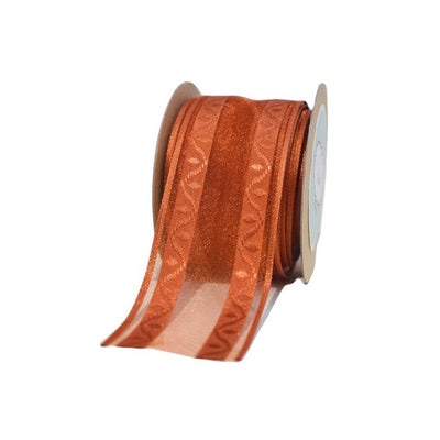 Copper Sheer With Satin Edges Ribbon