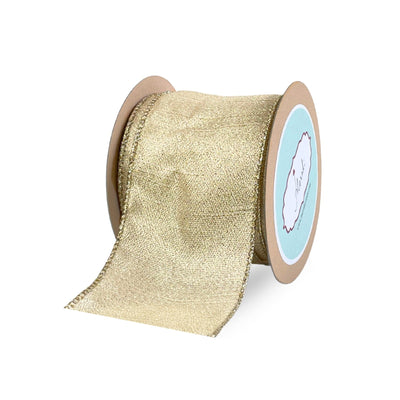Champagne Gold Shimmer Ribbon with Wired Edges