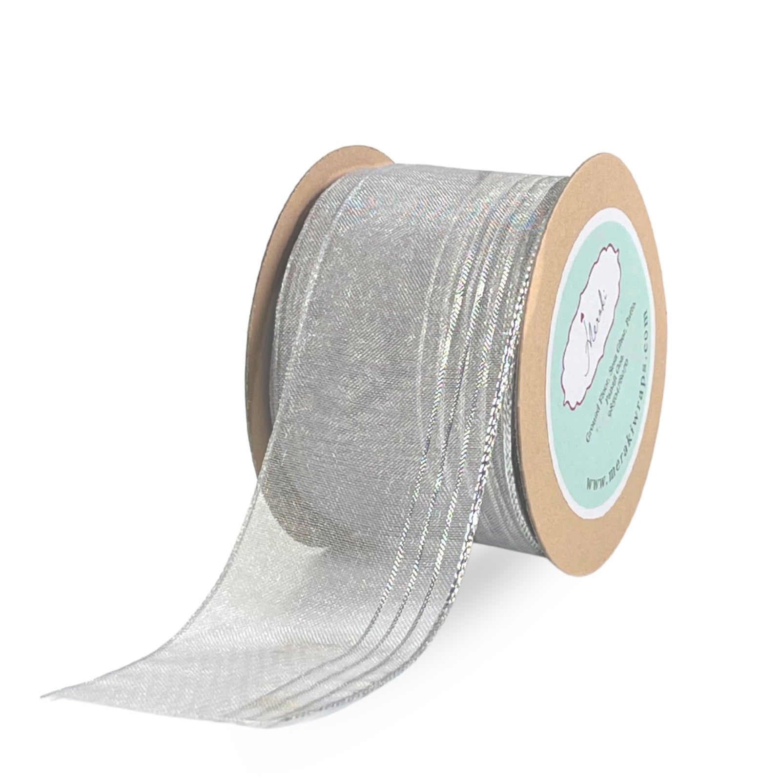 Sheer Organza with Metallic Edging Ribbon