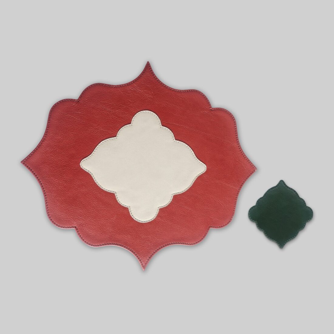 Premium Jharokha leather mats combo set India The Mage Home