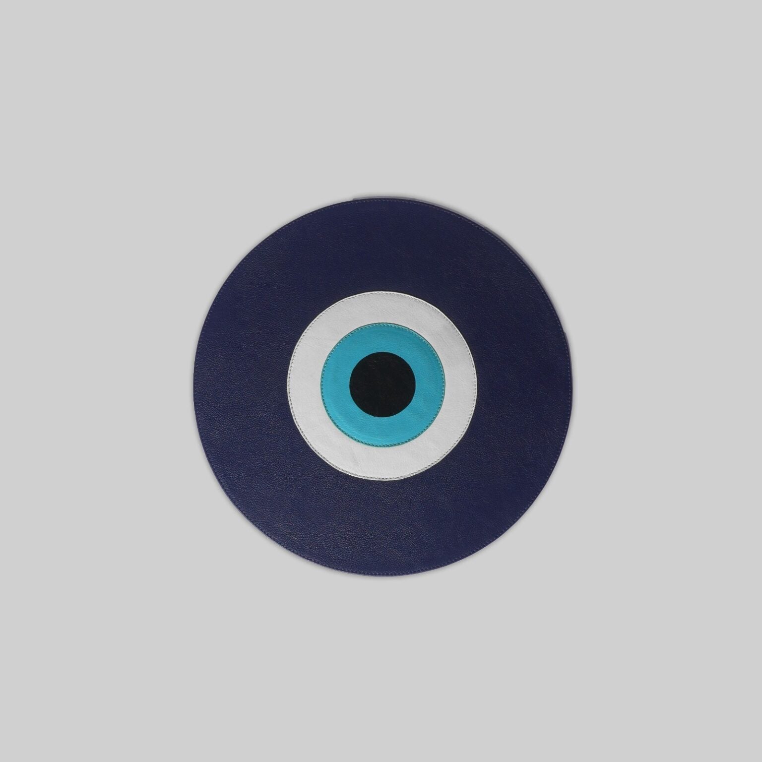 Evil Eye Table Mat set of 6 leather evil eye design placemats India - The Mage Home