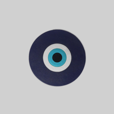 Evil Eye Table Mat set of 6 leather evil eye design placemats India - The Mage Home