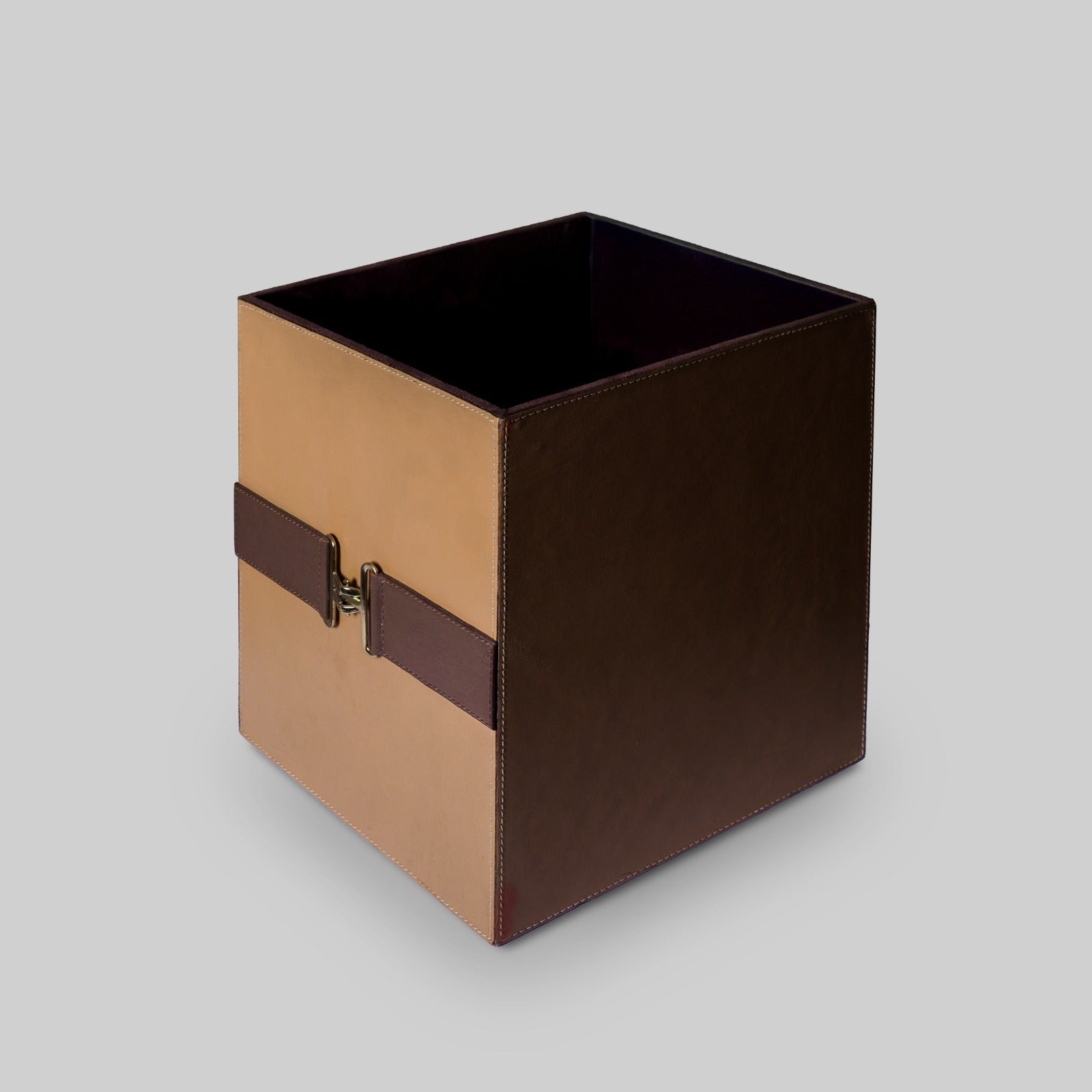 Modura leather bin top view spacious interior - The Mage Home