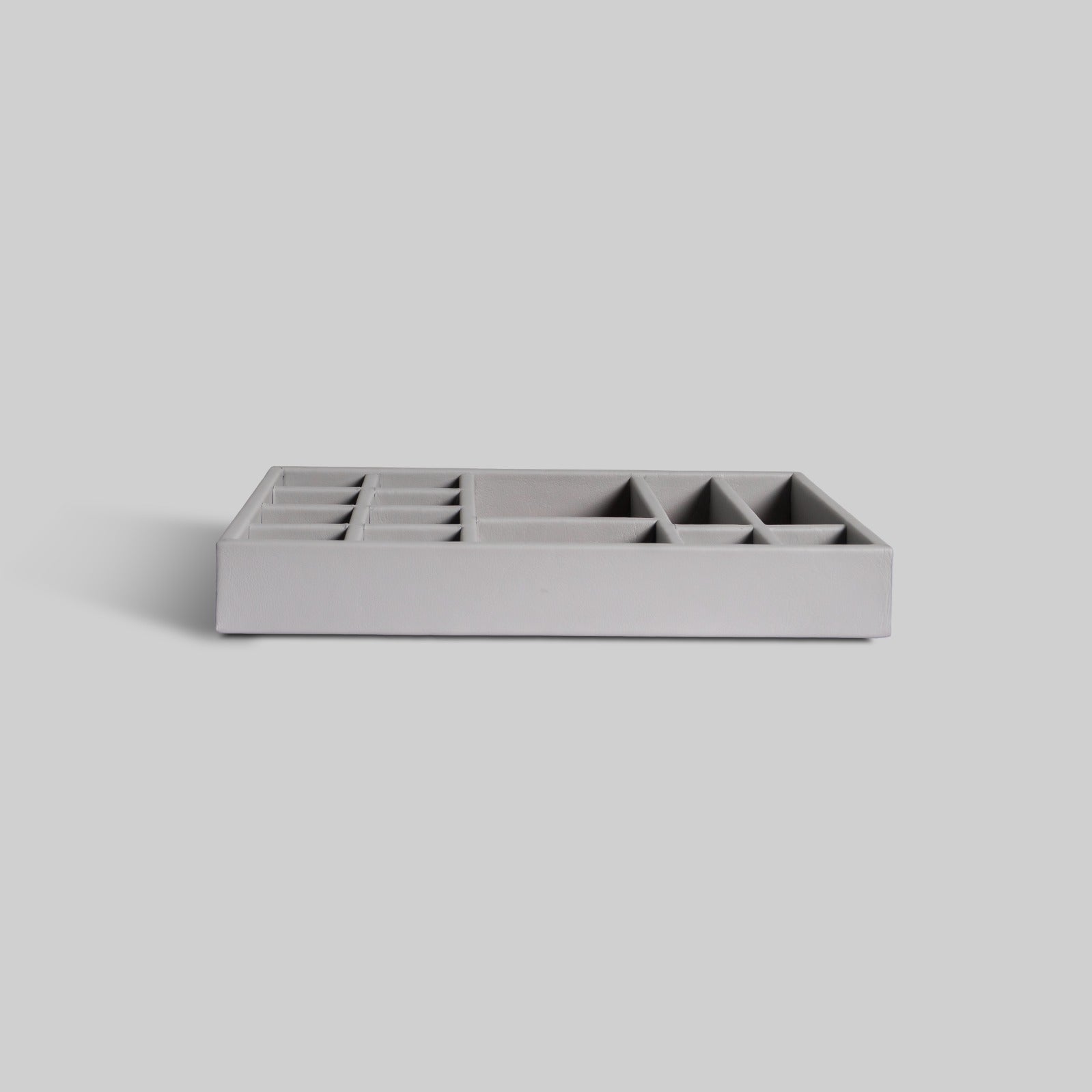 Luxury leather jewellery display tray side view India - The Mage Home