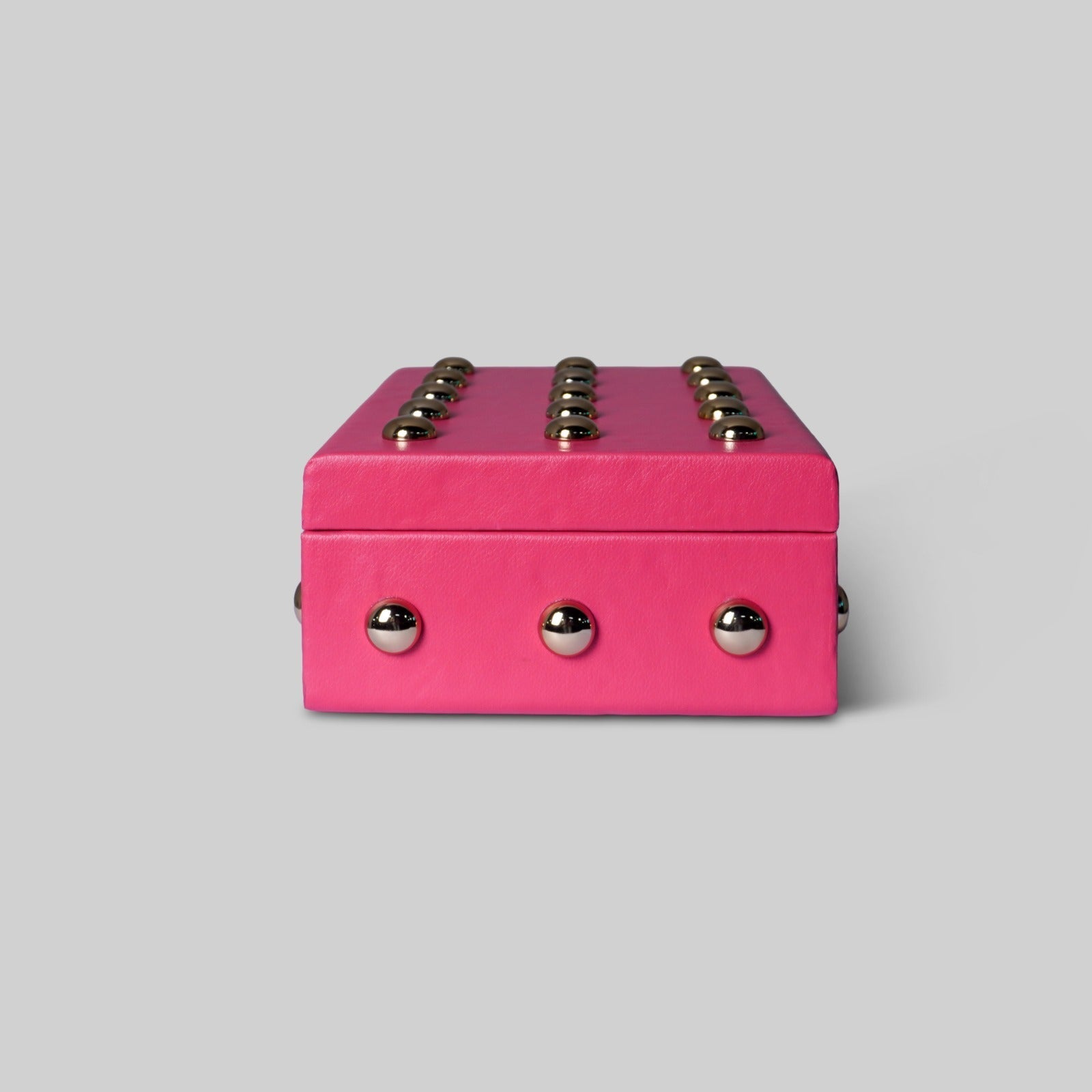 The Stud Box side view leather India - The Mage Home