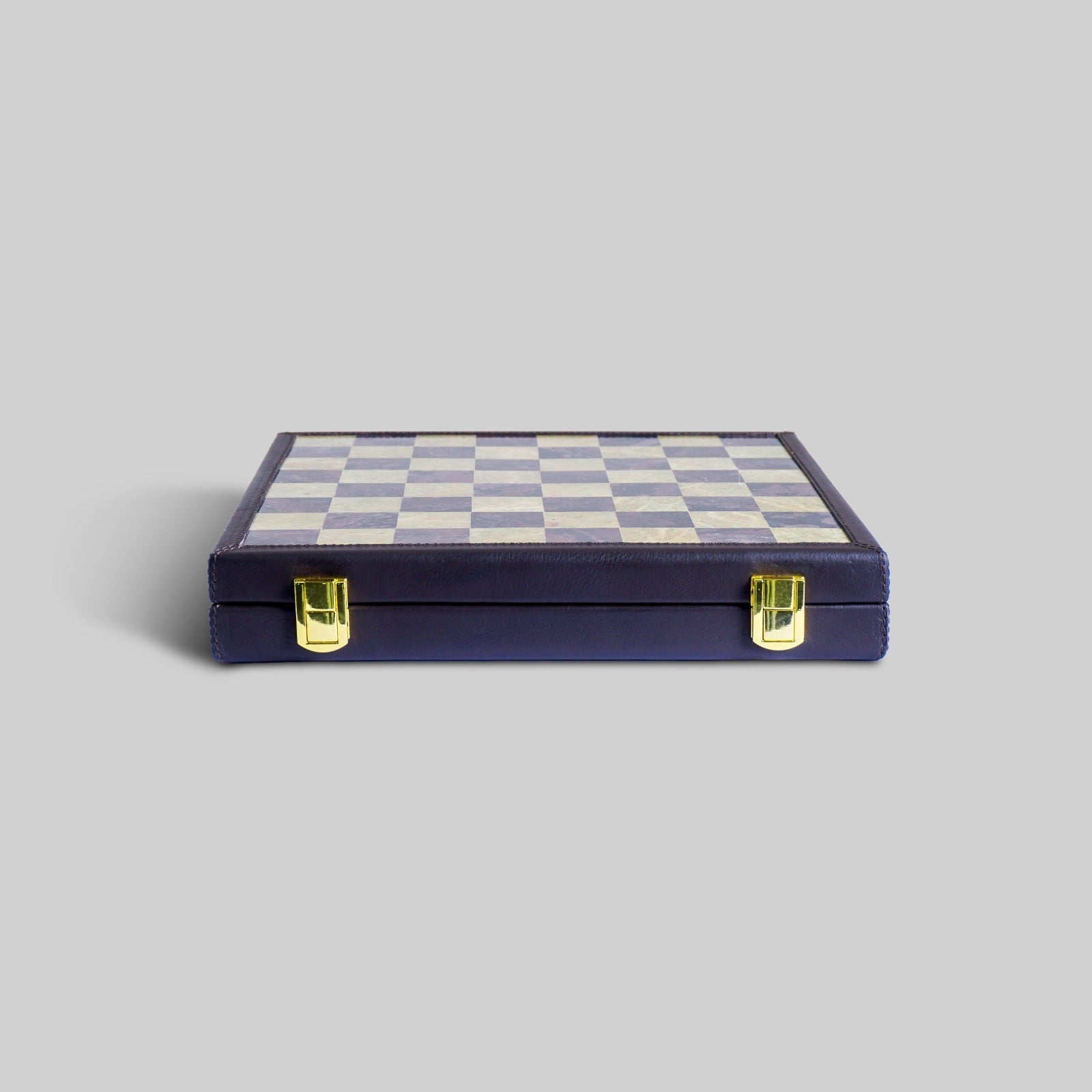 The Chess Box genuine leather chess set box India - The Mage Home