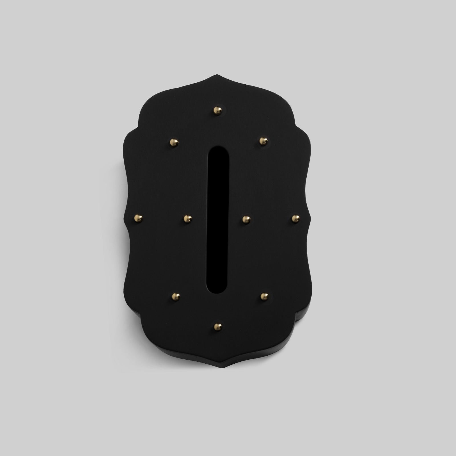 Luxury black leather tissue box displayed on dresser India - The Mage Home
