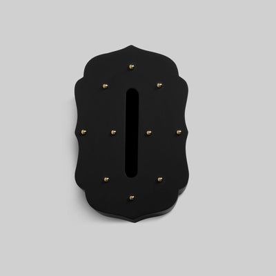 Luxury black leather tissue box displayed on dresser India - The Mage Home