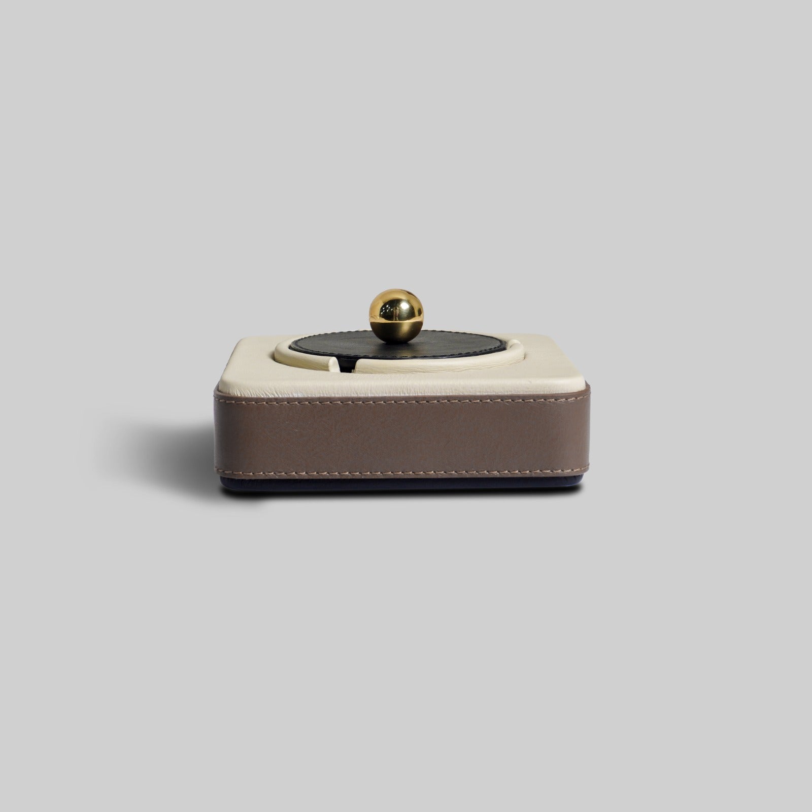 Premium grey leather ashtray India The Mage Home