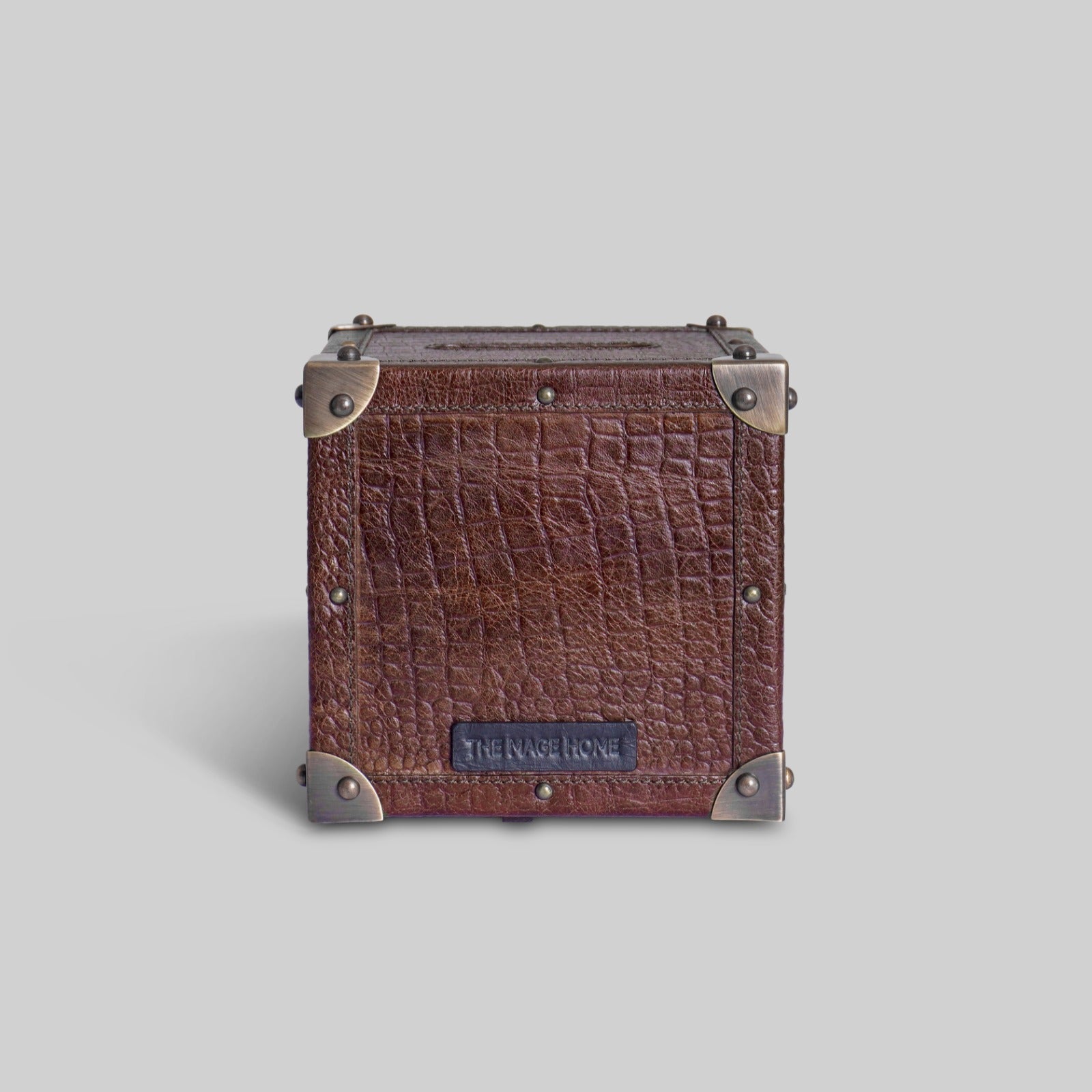 Premium leather trunk tissue box India The Mage Home