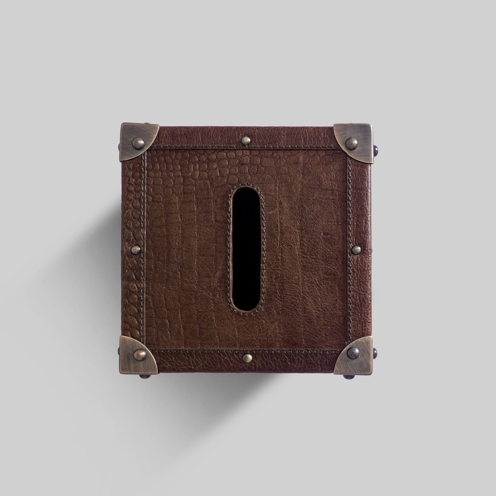 Trunk tissue box side view handcrafted India - The Mage Home