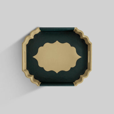Premium Jharokha leather tray India housewarming gift The Mage Home