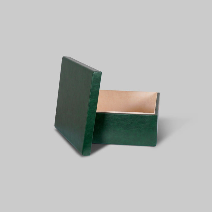 Leather gift box open view interior India - The Mage Home