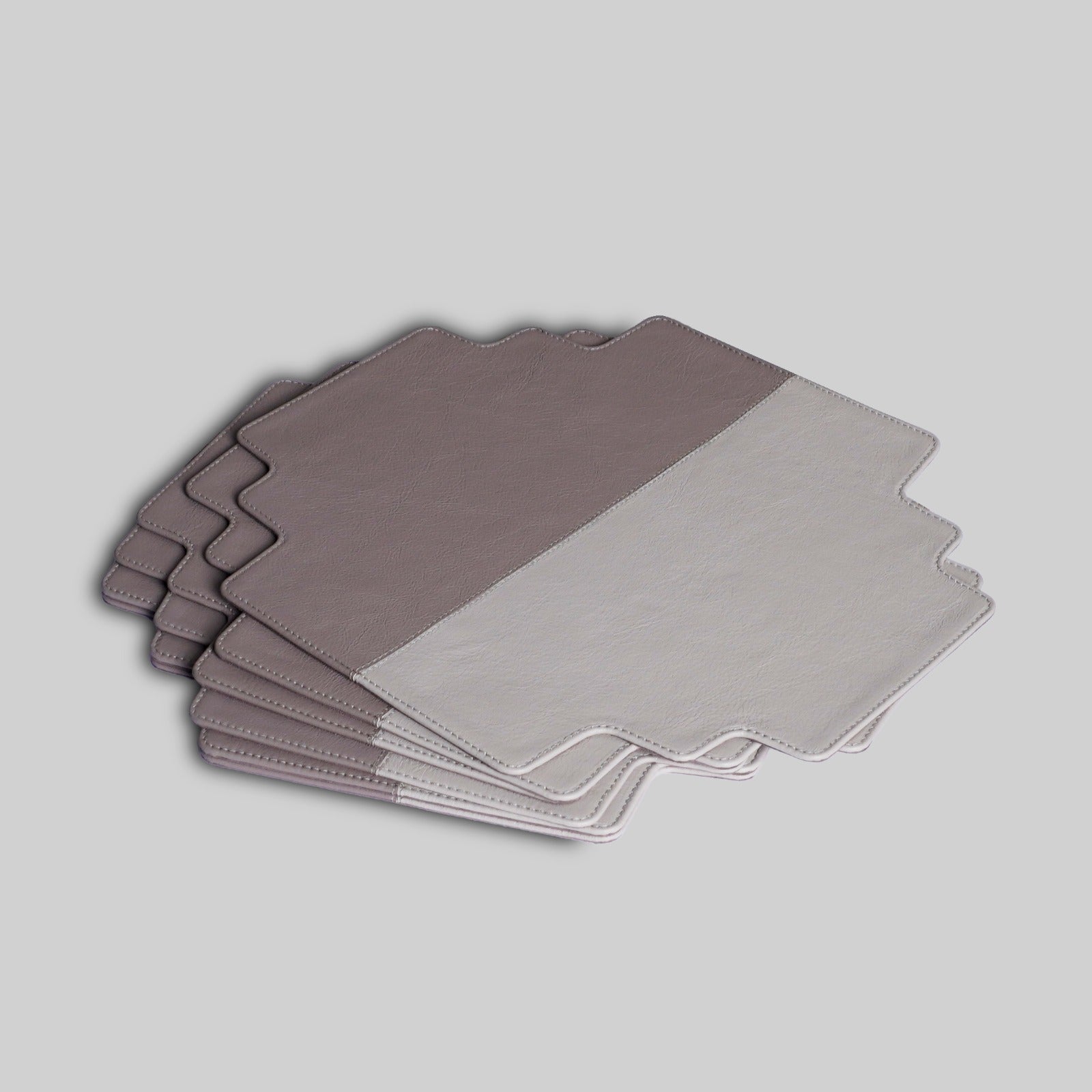 Premium grey Padao leather table mats India The Mage Home