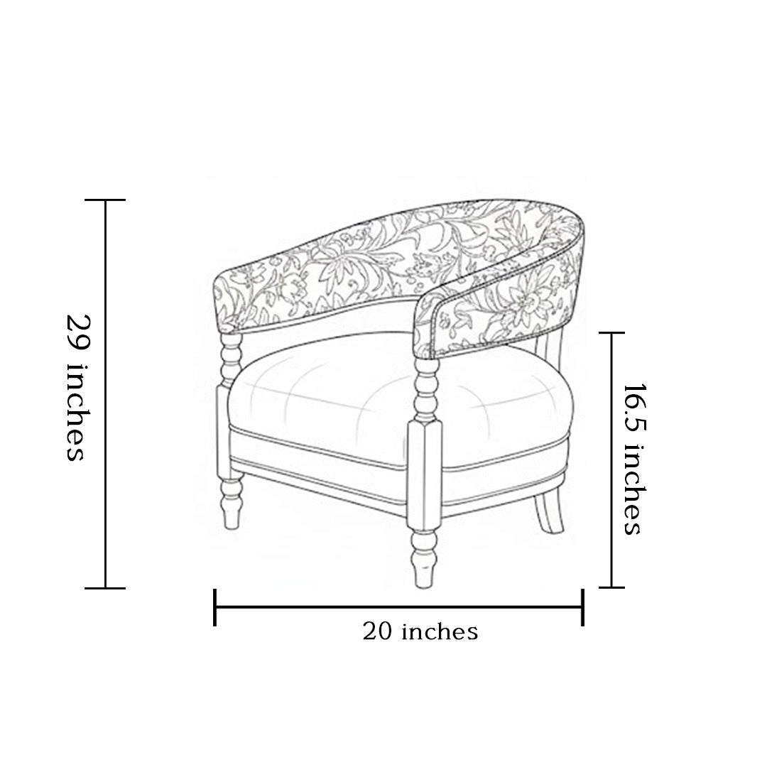 Borghese Saffron Barrel Chair